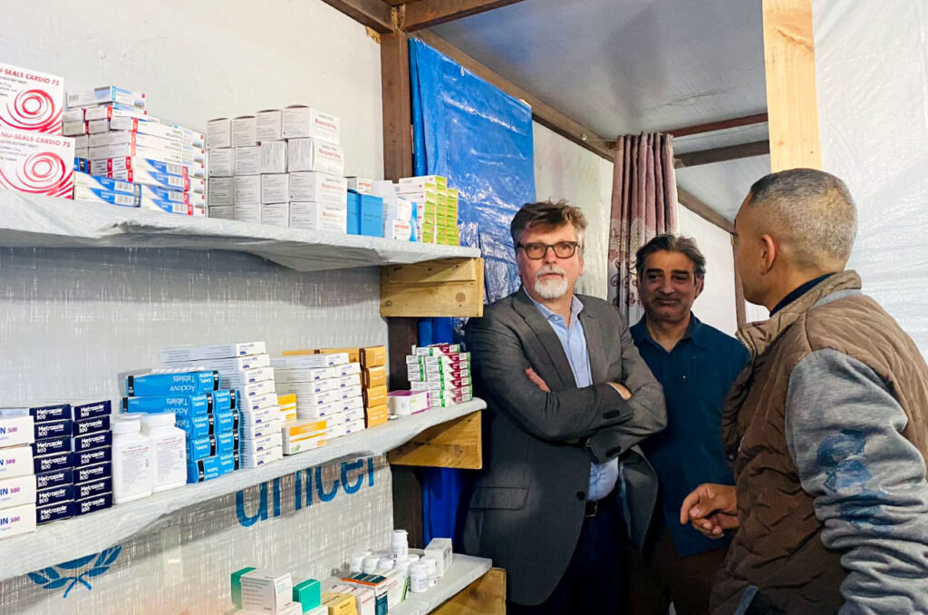 Sean Carroll visits Anera's Khan Younis clinic in Gaza